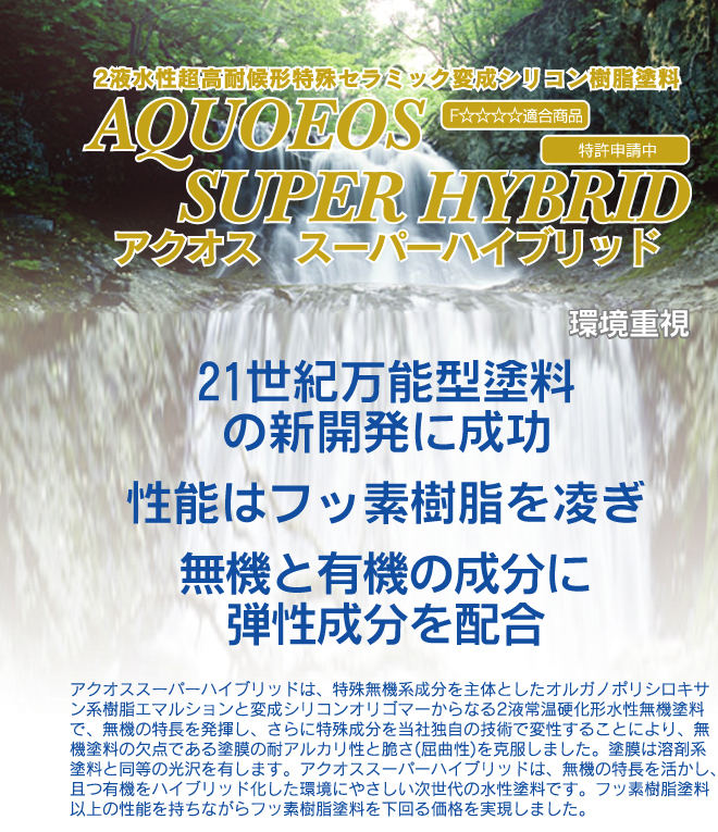 アクオススーパーハイブリッドの塗料説明