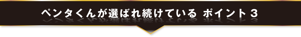 ペンタくんが選ばれ続けている　ポイント3