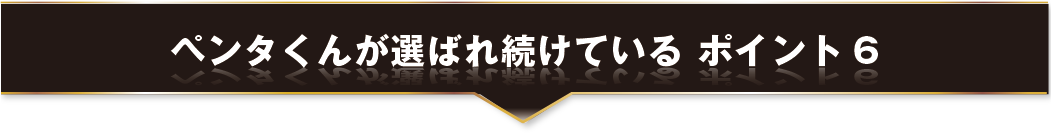 ペンタくんが選ばれ続けている ポイント6