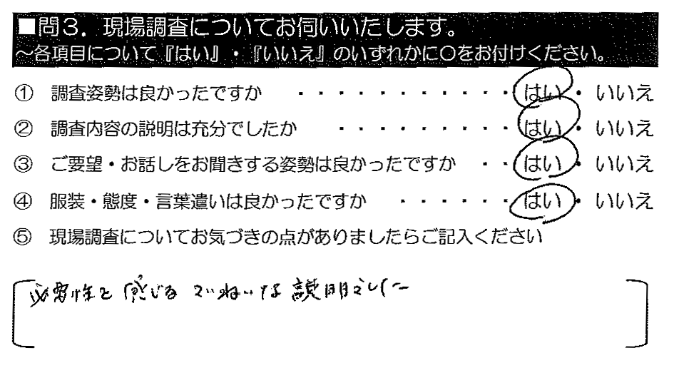 必要性を感じるていねいな説明でした。