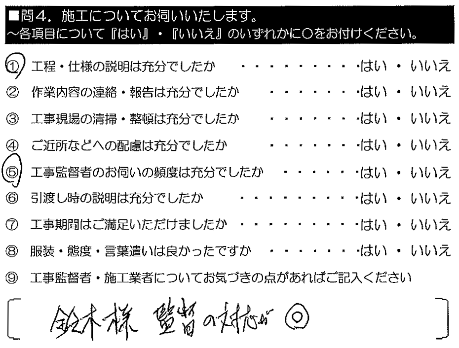 鈴木監督の対応が