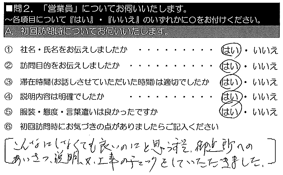 こんなにしなくても良いのにと思う程、ご近所