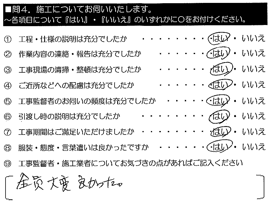 全員大変よかった。