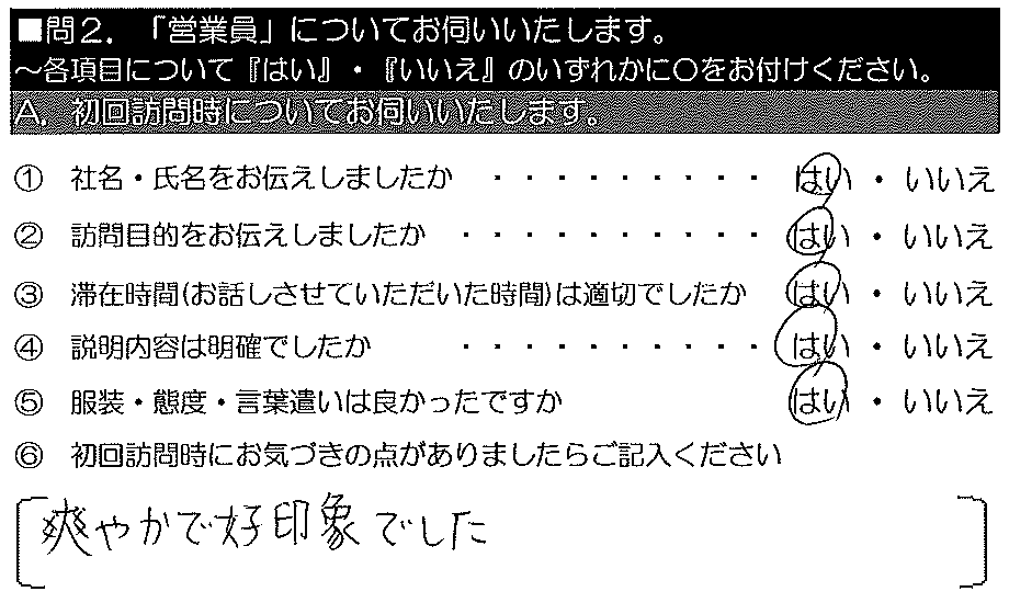 爽やかで好印象でした。