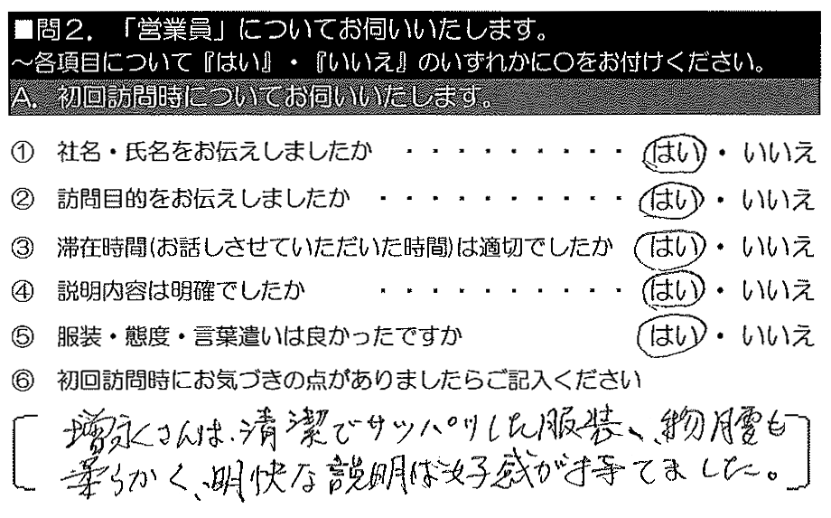 増永さんは清潔でさっぱりした服装、物腰も柔らかく、明快な説明は好感が持てました。