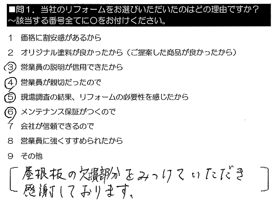 十二分な心配り・配慮に、信頼感を強く感じました。