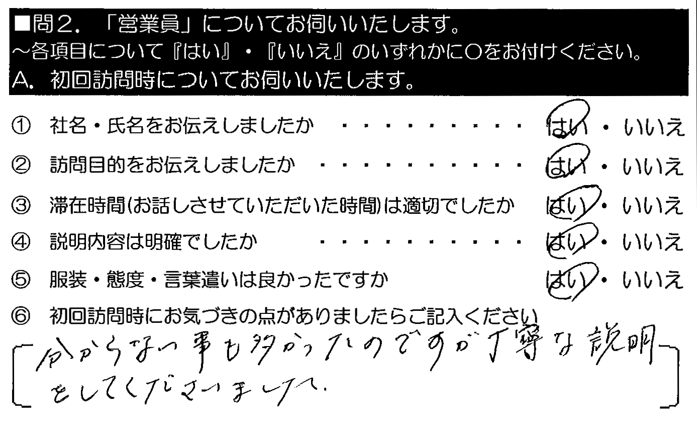 分からない事も多かったのですが、