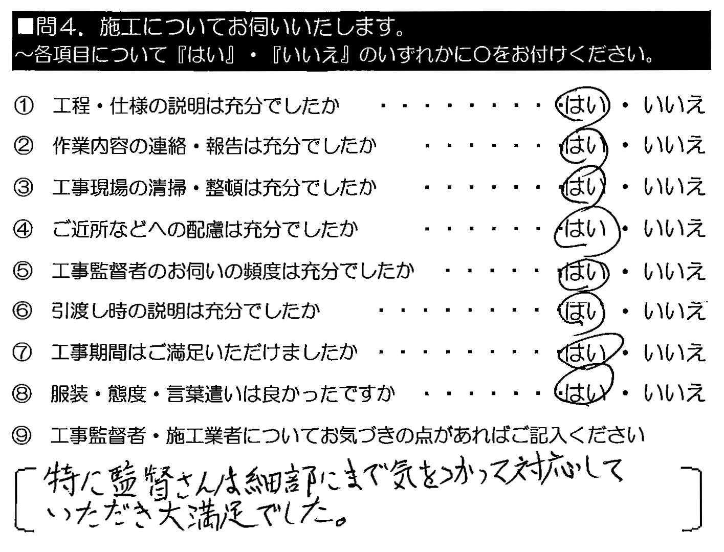 特に監督さんは、細部まで