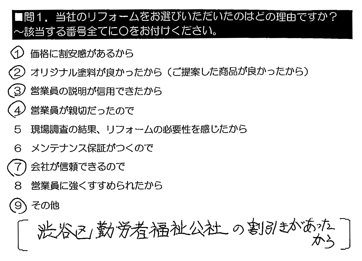 渋谷区勤労者福祉公社の割引きがあったから。