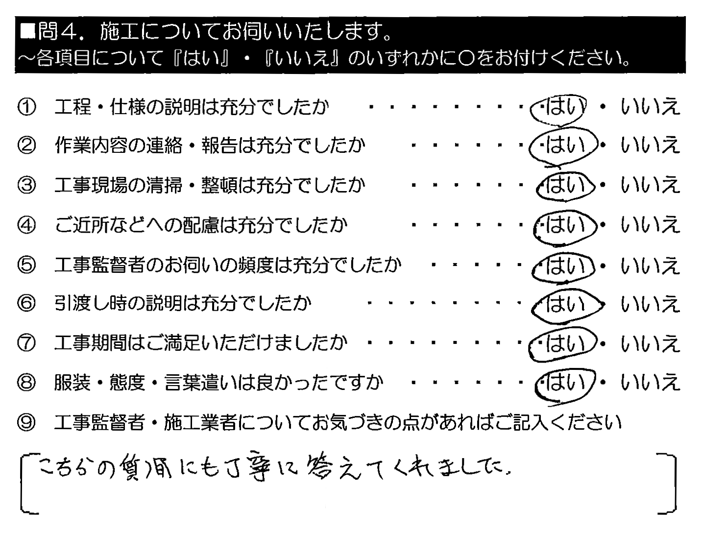 こちらの質問にも丁寧に答えてくれました。