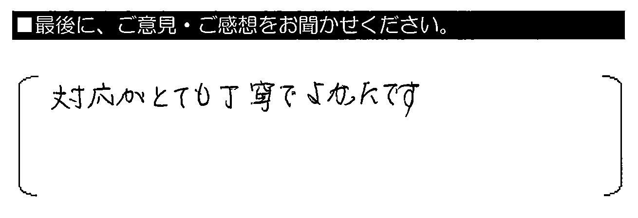 対応がとても丁寧でよかったです。