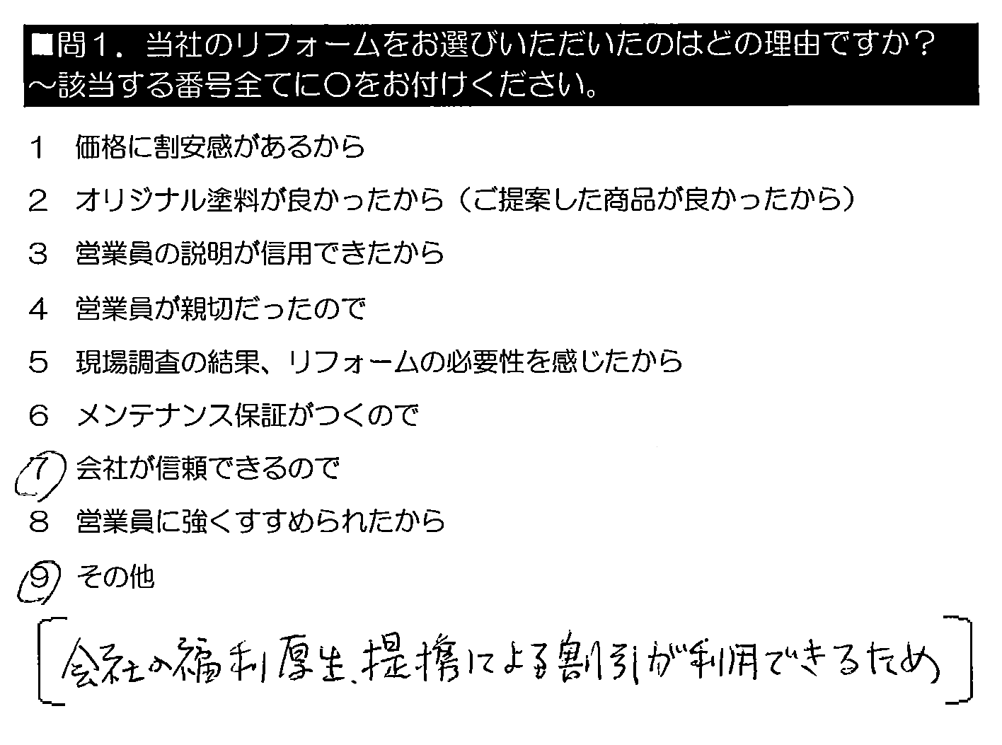 会社の福利厚生、提携による割引が利用できるため。