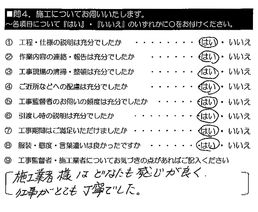 今まで3回ほどやっていただいて、電話すると、相談事が出て来ると、すぐ飛んで来ていただけるので大変助かります。